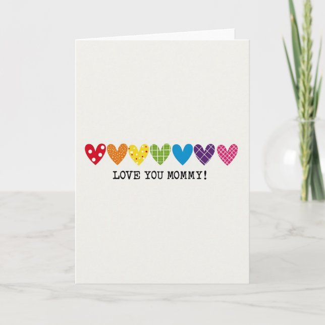 Tarjeta del Corazón Te Amo Mami (Anverso)