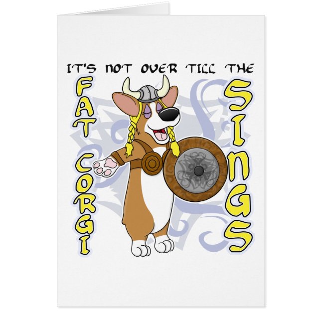Tarjeta del Corgi de la ópera de Viking (Frente)