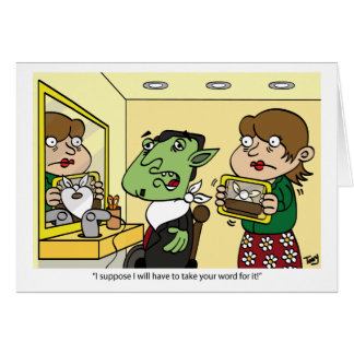 Tarjeta del corte de pelo del vampiro