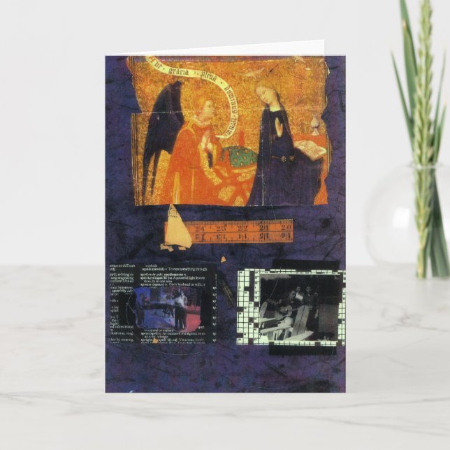 Tarjeta del crucigrama y del ángel (Anverso)