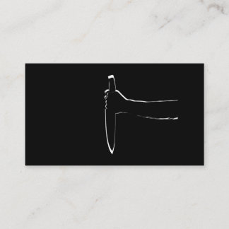 Tarjeta del cuchillo afilado