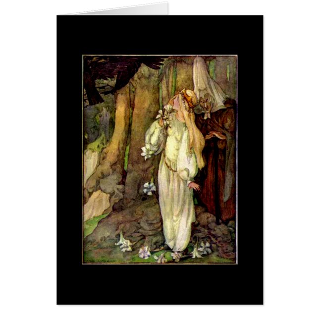 Tarjeta del cuento de hadas del vintage (Frente)