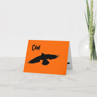 Tarjeta del cuervo de Halloween
