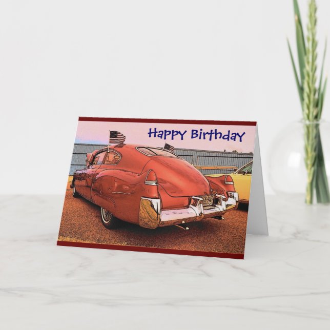 Tarjeta del cumpleaños (carrito) (Anverso)