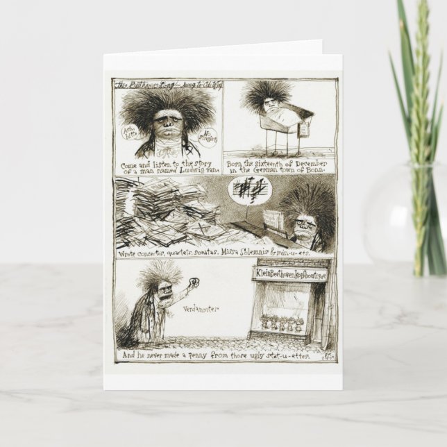 Tarjeta del cumpleaños de Beethoven (Anverso)