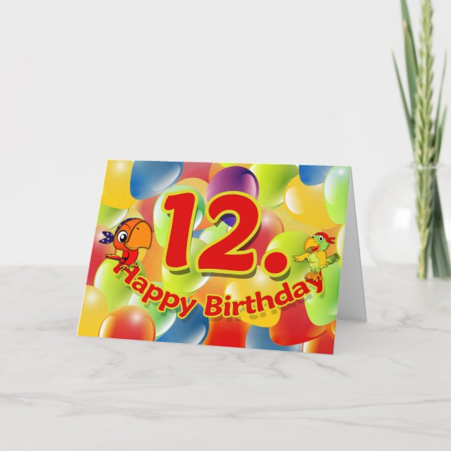 Tarjeta del cumpleaños de los niños (Anverso)