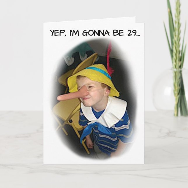 TARJETA DEL CUMPLEAÑOS DE PINOCCHIO (Anverso)