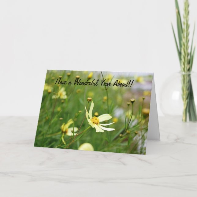 Tarjeta del cumpleaños/del Año Nuevo (Anverso)