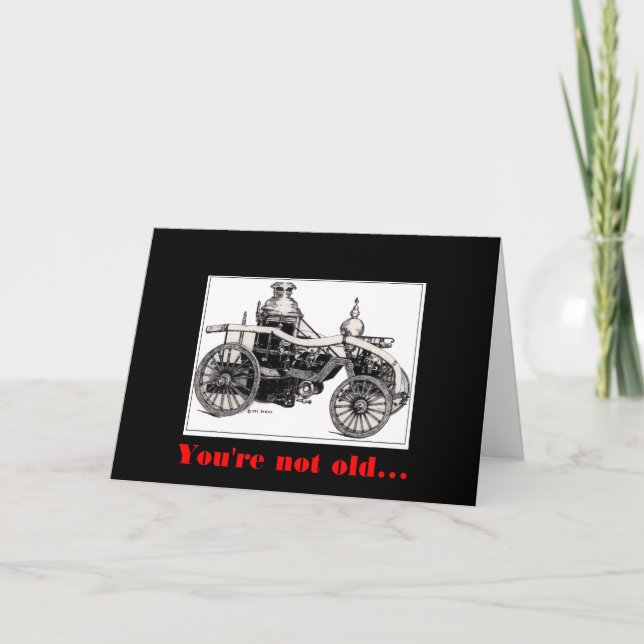 Tarjeta del cumpleaños del bombero (Anverso)