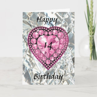 Tarjeta del cumpleaños del corazón del chica