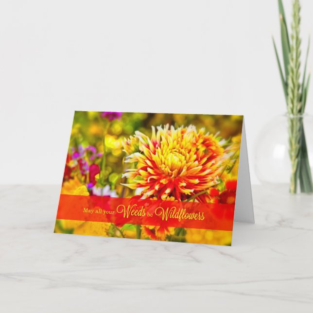 Tarjeta Del cumpleaños del grupo Wildflowers (Anverso)