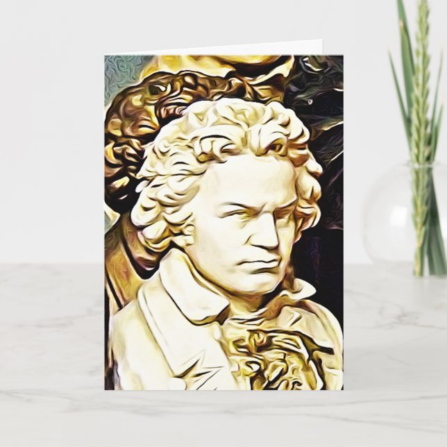 Tarjeta del cumpleaños feliz de Beethoven (Anverso)