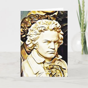 Tarjeta del cumpleaños feliz de Beethoven