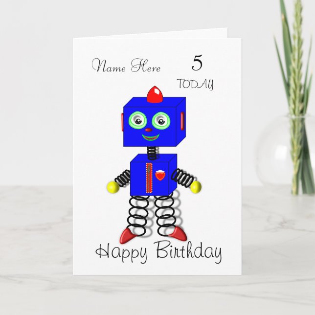 Tarjeta del cumpleaños personalizada del niño (Anverso)