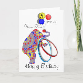 Tarjeta del cumpleaños personalizada del niño