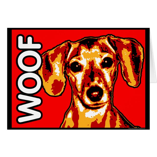 Tarjeta del Dachshund (Anverso (Horizontal))