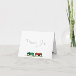 Tarjeta del de agradecimiento del tractor