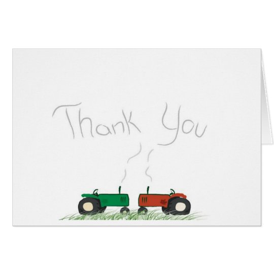 Tarjeta del de agradecimiento del tractor