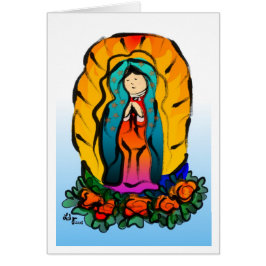 Tarjeta del de Guadalupe de la Virgen del La