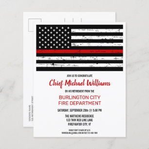 Tarjeta del Departamento de Bomberos de Jubilación