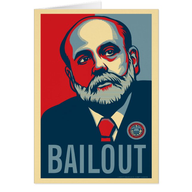 Tarjeta del desalojo urgente de Ben Bernanke (Frente)