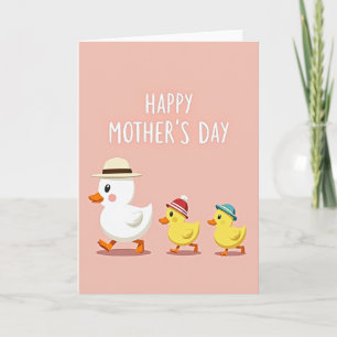Tarjeta del desfile del día de las madres aviares