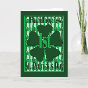 Tarjeta del día de 1r St Patrick del bebé