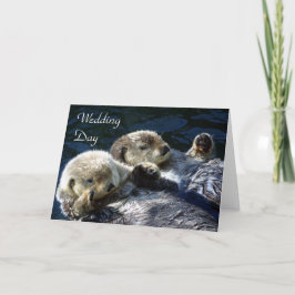 tarjeta del día de boda de las Mar-nutrias