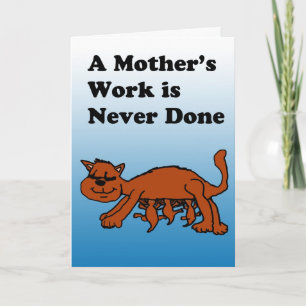 Tarjeta del día de Cat Mother de la madre