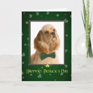 Tarjeta del Día de Cocker Spaniel St. Patrick