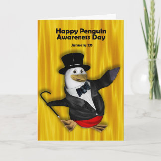 Tarjeta del Día de Concienciación Pingüino ~ 20 de