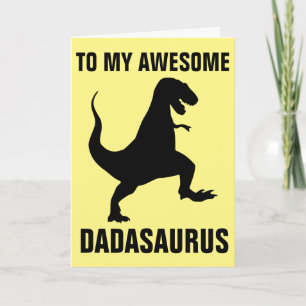 TARJETA DEL DÍA DE DADASAURUS DINOSAUR FATHER