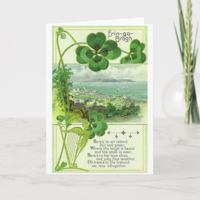 Tarjeta del día de Emerald Isle St Patrick del (Anverso)