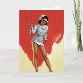 Tarjeta del día de enfermeras retro