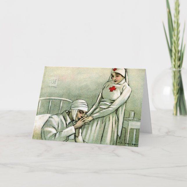 Tarjeta del Día de Enfermeras Vintage (Anverso)