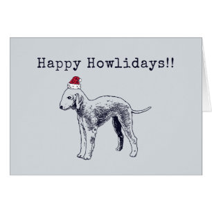 Tarjeta del día de fiesta de Bedlington Terrier