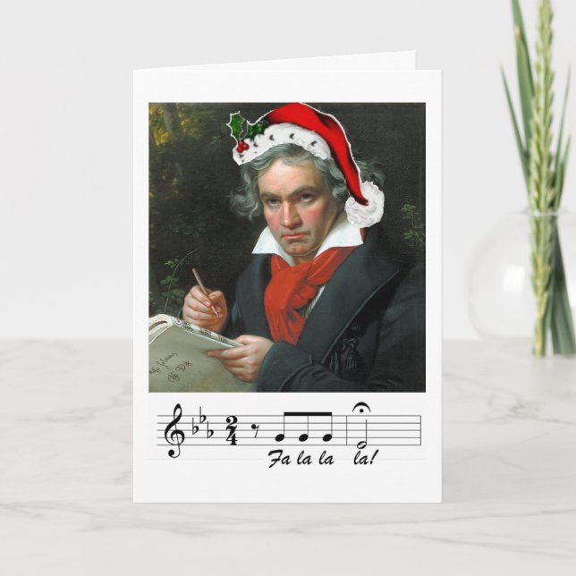 Tarjeta del día de fiesta de Beethoven (Anverso)