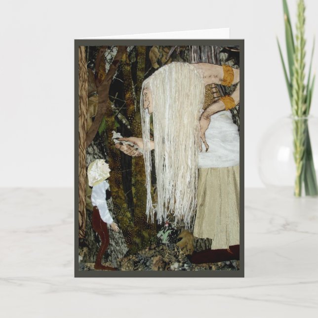 Tarjeta del día de fiesta de la bruja del bosque (Anverso)
