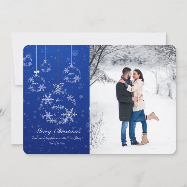 Tarjeta del día de fiesta de la foto de las (Anverso)