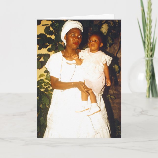 Tarjeta del día de fiesta de la madre y del niño (Anverso)