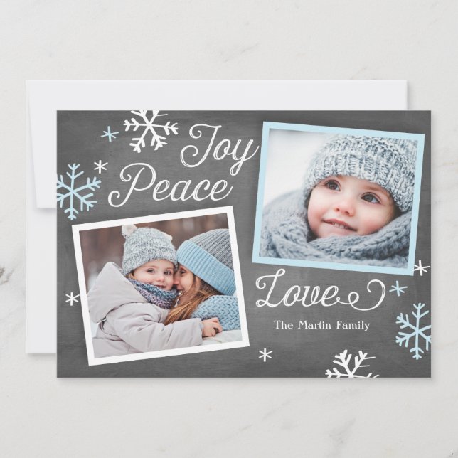 Tarjeta del día de fiesta de la pizarra 2-Photo (Anverso)