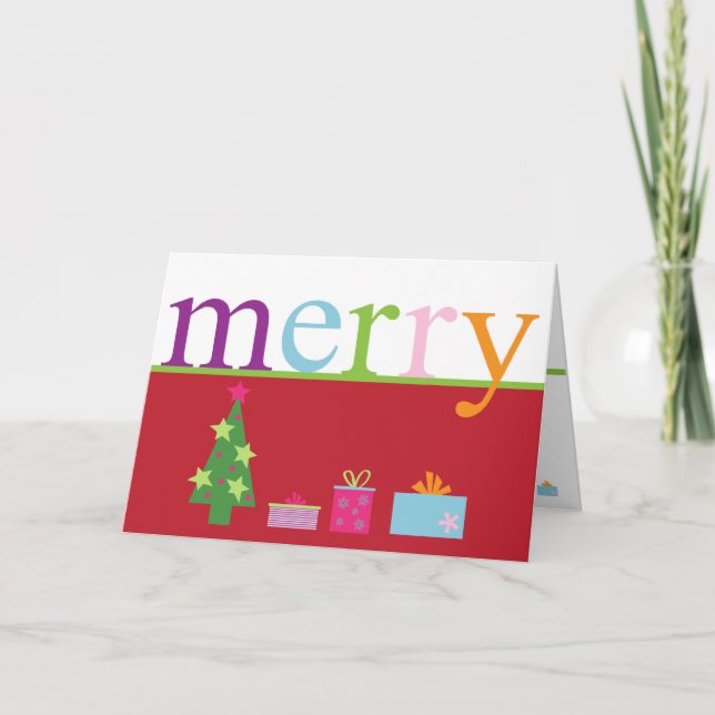 Tarjeta del día de fiesta de las Felices Navidad (Anverso)