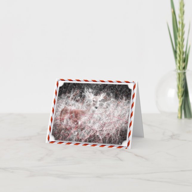 Tarjeta del día de fiesta de los ciervos del (Anverso)