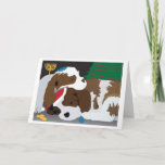 Tarjeta del día de fiesta de los perritos<br><div class="desc">Una tarjeta para celebrar navidad,  Chanukah,  y perritos.</div>