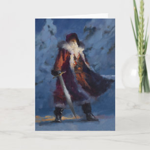 Tarjeta del día de fiesta de Santaman