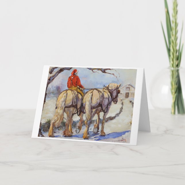 Tarjeta del día de fiesta del caballo de proyecto (Anverso)