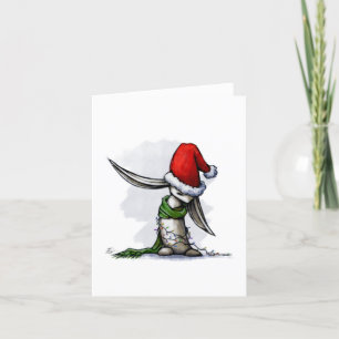 Tarjeta del día de fiesta del conejito del navidad
