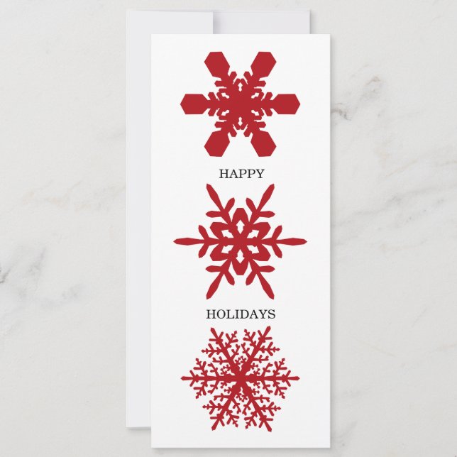Tarjeta del día de fiesta del copo de nieve (Anverso)