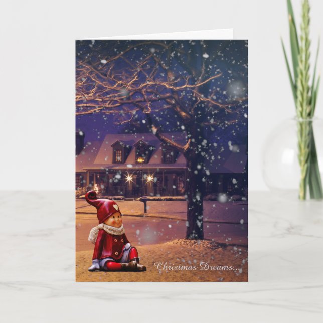 Tarjeta del día de fiesta del duende de los sueños (Anverso)