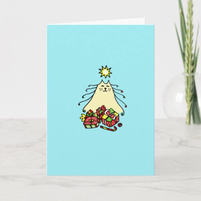 Tarjeta del día de fiesta del gato (Anverso)